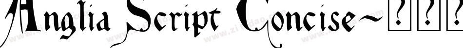Anglia Script Concise字体转换